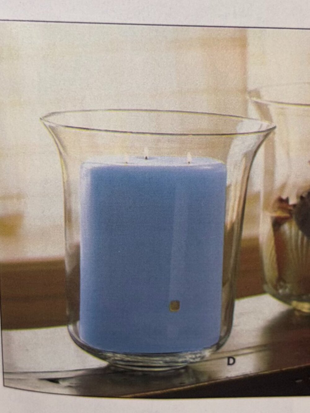 PartyLite Glass Hurricane P8773G